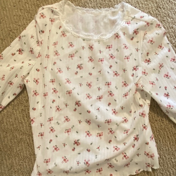 SHEIN floral fitted longsleeve - Picture 1 of 5